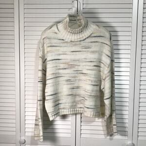 NWT A New Approach Multicolor Striped Cowl Neck Long Sleeve Sweater XS